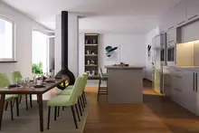 Visualisierung Wohnzimmer/Küche